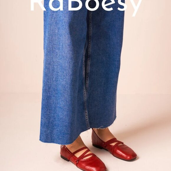 Eco-friendly soft leather cross strap ballet flats - Picture 3 of 3